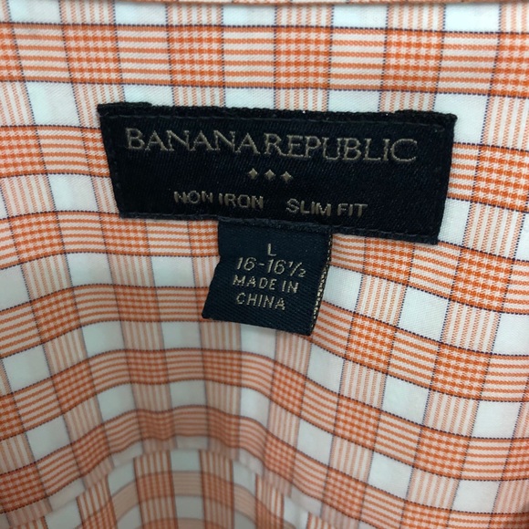 Banana Republic Men's Shirt Slim Fit Non Iron Sz L - Picture 7 of 16